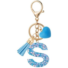 Initial Letter Keychain, Butterfly Pendant Keychain for Women Wallet Purses