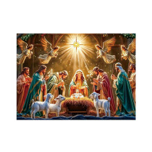Baner z baldachimem gwiaździstym na szopkę bożonarodzeniową 150x200cm