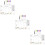 3Sets Transparent Acrylic Note Boards with Pen Practical and 11
