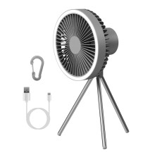 Kempingventilátor lámpással10000mAh hordozható állványos ventilátor