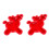 2Pcs Multi Function Red Silicone Mold for Baking Homemade Cakes and Cookies 1