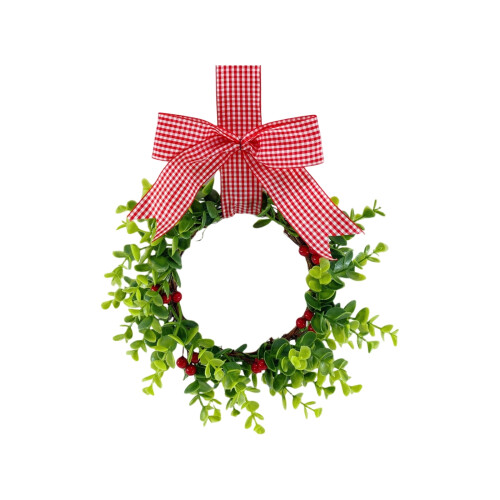 Mini Guirlanda de Natal Artificial para Porta, 30 cm (11,8 polegadas)