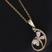 Zarte Halskette für Damen, 1 Set Edelstahlschmuck, elegantes Accessoire für jeden Tag