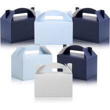 Marineblauwe geschenkdozen met puntdak, 6x3,5x3,5 inch (24 stuks)