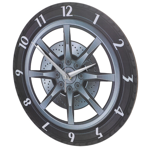 Ceas de anvelope negru acrilic mecanic Shop1 bucată