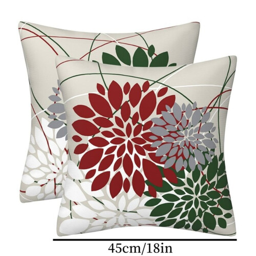Sett med firkantede dekorative blomsterputer i lin, 2 stk. 1