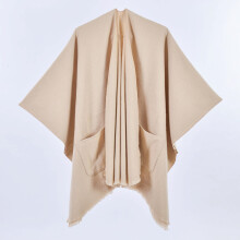 Châle-cape chaud pour femme, poncho-cardigan ouvert sur le devant – Idéal pour les soirées d'hiver et les tenues habillées