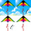 Polyester Triangular Kite With Rainbow Colors Glassfiber Frame For Gifts Kids 2