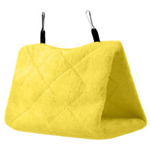 Winter Warm Papegaaien Hangend Vogelhuisje 7,87inx5,9inx7,1in - Wollen Vogelhuisje Drie Maten (Geel-M)