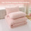 Fuld størrelse tuftet dynesæt Boho Blush Pink 3 dele 6