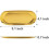 Bandeja de sobremesa de aço inoxidável com glitter dourado de 9 polegadas (23 cm) - 2 peças 2