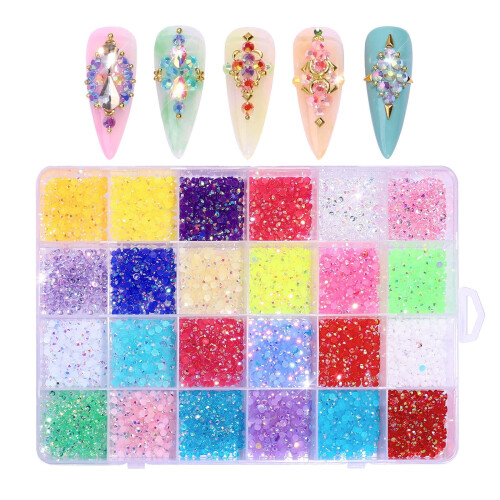 Strass de cristal para unhas, tamanhos variados, 10g 2