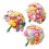 3 Sets Cluster Buttons DIY Handcraft Bouquet Materials Multi Colored Plastic Cloth Iron 3