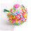 3 Sets Cluster Buttons DIY Handcraft Bouquet Materials Multi Colored Plastic Cloth Iron 5
