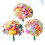 3 Sets Cluster Buttons DIY Handcraft Bouquet Materials Multi Colored Plastic Cloth Iron 7