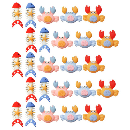 100Pièces Push Thumbtacks Résine Forme Crabe Et Poisson Pour Tableau 2