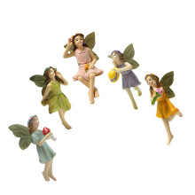 5x Mini Resin Fairy Figurines Plant Decor