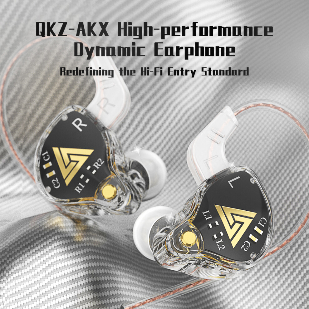 Qkz In-Ear Wi Earphones, Hi-Fi Sound, Microphone, 120Cm Cable, Black/Red 8701388455520
