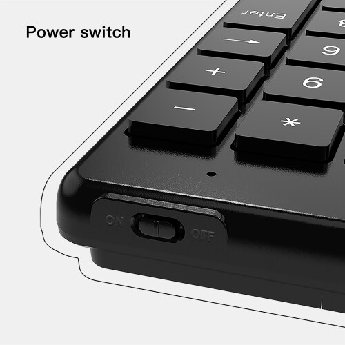 Wireless Numeric Keypad BT5.1 19 Keys Slim & Portable Black 1
