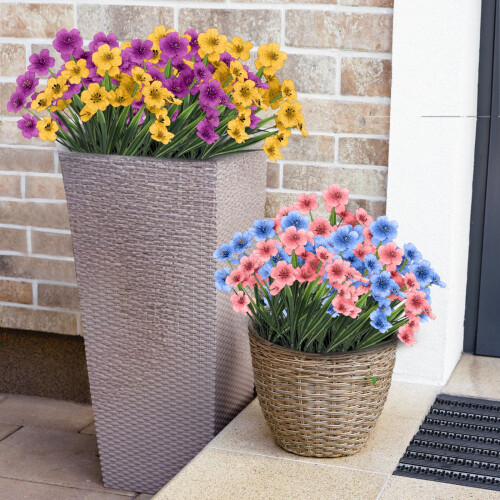 Rød kunstig blomsterbukett til stuedekorasjon 2