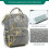 Diaper Bag Backpack for Babies, Waterproof & Insulated, Compatible with Strollers – Grey 5
