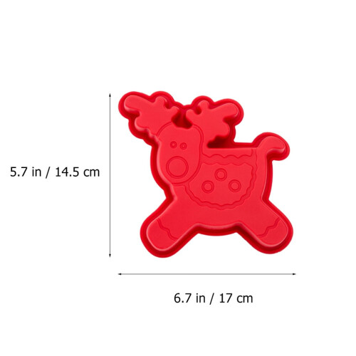 2Pcs Multi Function Red Silicone Mold for Baking Homemade Cakes and Cookies 1