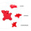 2Pcs Multi Function Red Silicone Mold for Baking Homemade Cakes and Cookies 8