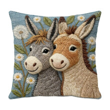 Housse de coussin décorative animaux de la forêt, 45 x 45 cm, double face, carrée et moderne, pour canapé, lit ou fauteuil – Décoration