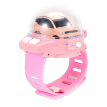 Coche de juguete teledirigido con forma de reloj: diseño de carreras de muñeca recargable por USB, juguete interactivo para jugar en cualquier