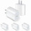 Φορτιστής τοίχου USB-C 20W με 5 θήκες για γρήγορη φόρτιση, συμβατός με iPhone15/14, iPad Pro, AirPods 1