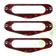 Conjunto de 3 Anéis de Montagem de Captador Vermelhos, Resistentes, para Substituição de Captadores Single Coil em Guitarras