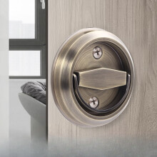 Metal Stainless Steel Concealed Handle Invisible Door Handle Background Wall Door Handle Circular Open Pull Ring