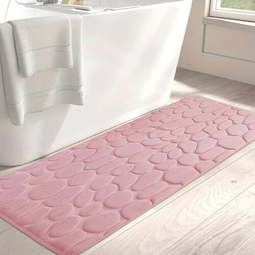 Tapis de bain lavable rose rectangulaire 1017 pouces