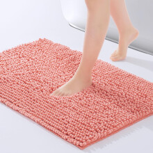 Tapis de bain en chenille 61 x 43 cm, antidérapant et lavable, tapis de bain en microfibre douce à poils longs, compatible avec les baignoires