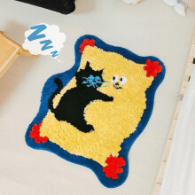 Tapis de bain lavables antidérapants aux formes amusantes et mignonnes – Absorbants et moelleux pour la salle de bain, la cuisine, la chambre et