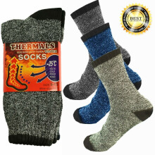 Chaussettes de travail thermiques en coton pour hommes, lot de 3 paires, pointures 9 à 13