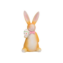 Klassische Osterhasen-Skulptur (14,5 cm) – Dekoration für drinnen und draußen, Garten und Tisch, Frühlings-/Osterdekoration – Geschenkidee –