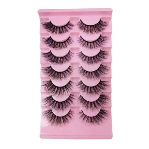 10 ζευγάρια αφράτες ψεύτικες βλεφαρίδες Wispy Lashes 3D Volume Strip Lashes
