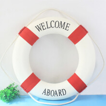 Bouée de sauvetage décorative, rouge, 20 cm, 1 pièce – Décoration murale intérieure et extérieure, compatible avec un thème nautique