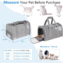 Large Airline Approved Backpack for Cats & Dogs, Collapsible with Breathable Mesh & Safety Leash