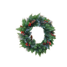 Ghirlanda natalizia in rattan e PVC da 17,7 pollici