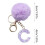 Porte-clés pendentif alphabet pompon violet 26 lettres 1