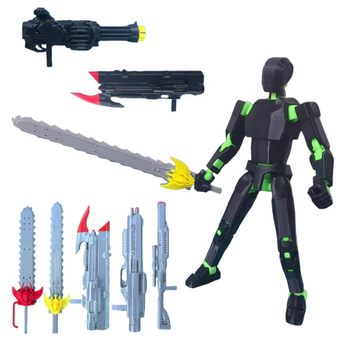 T-13 3D-utskriven flerledad robotfigur (14 cm)