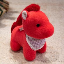 Pluche paard met sjaal, 30 cm, rood