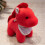 Plüschpferd mit Schal, 30 cm, rot 1