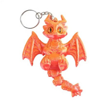 Kľúčenka s chameleónom a lietajúcim drakom vytlačená 3D tlačou, 1 ks