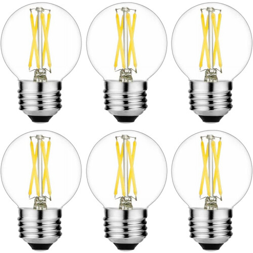 Λάμπα Edison E26 4W4000K400lm AC120V G16.5 Συσκευασία των 6