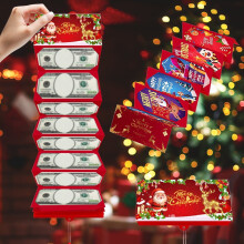 Busta regalo natalizia con 10 scomparti