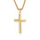 Collana con croce in argento sterling 925 e zircone 1