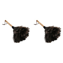 Plumeau à manche en bois, 33 cm, lot de 2